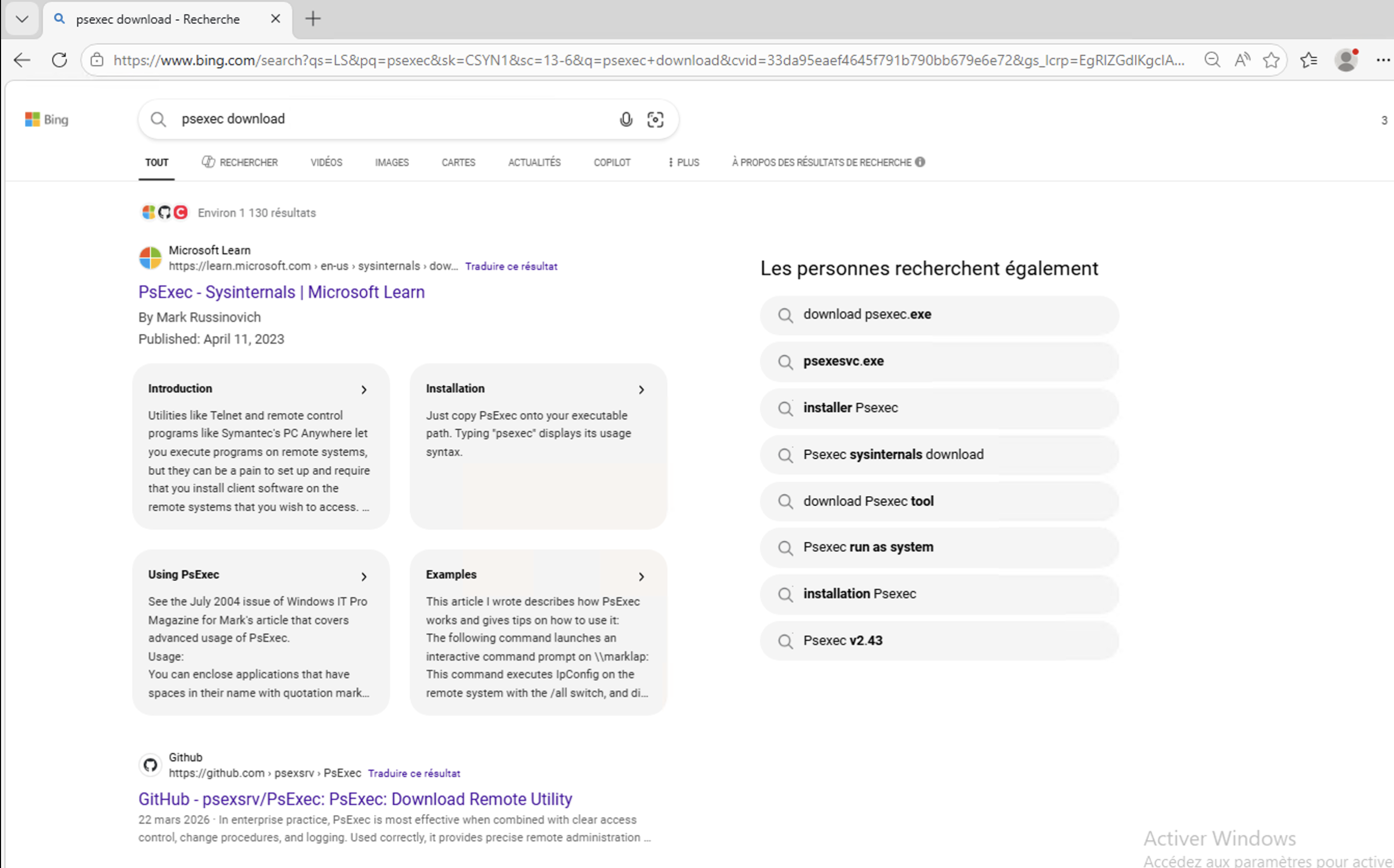 Google search results showing the poisoned GitHub repo ranking second